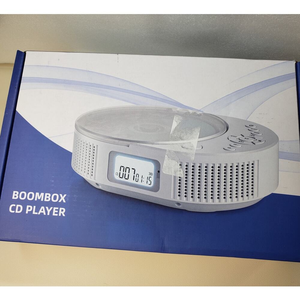 Boombox Cd Player with Remote Bluetooth Speaker Portable. BP2211 White